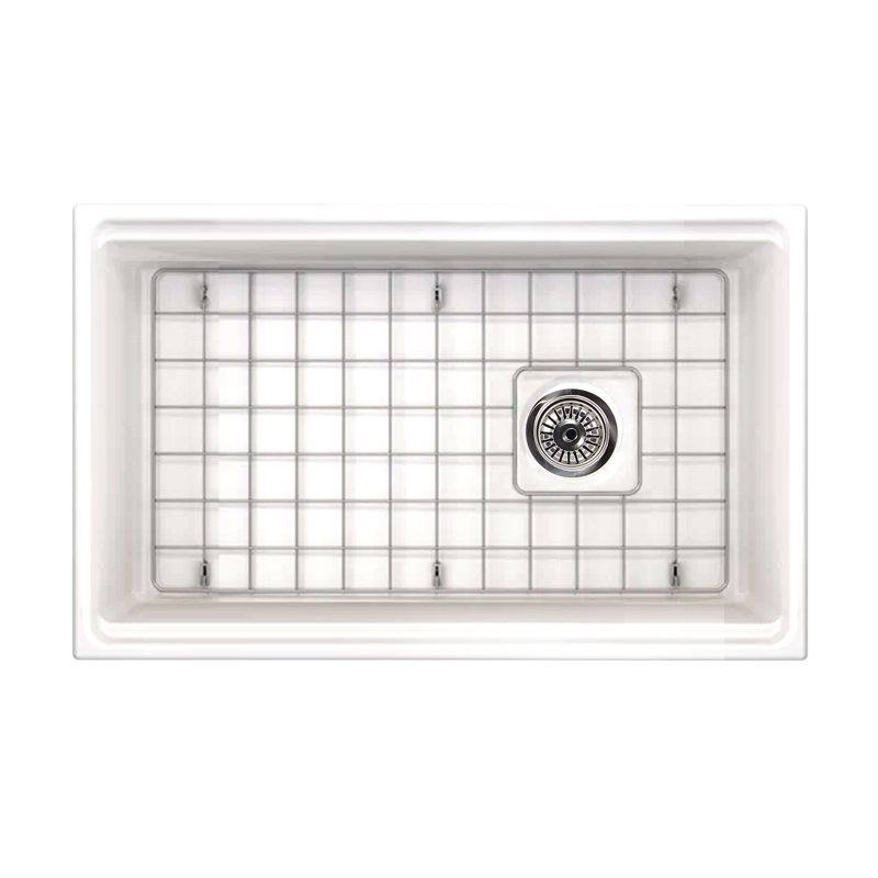 30'' L Farmhouse Single Basin Kitchen Sink, White