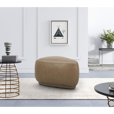 Kartikeya Leather Ottoman