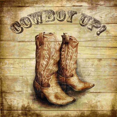 Cowboy Up - impression sur toile tendue