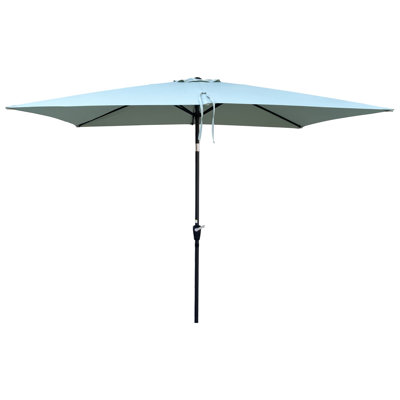 6 X 9Ft  Patio Umbrella Outdoor  Waterproof Umbrella With Crank And Push Button Tilt Without Flap For Garden Backyard Pool  Swimming Pool Market