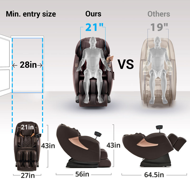 Fauteuil de massage Mazzup, Similicuir brun
