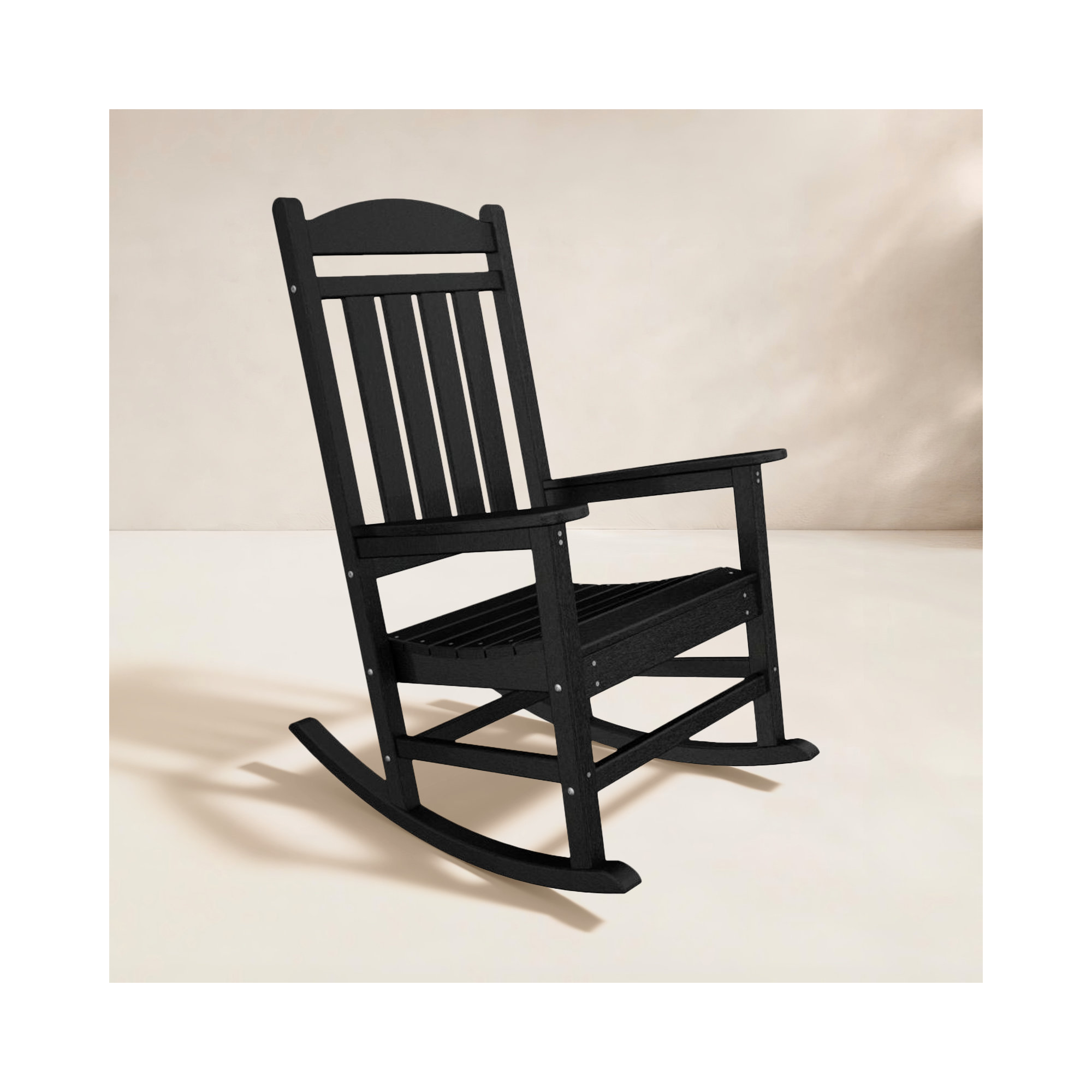POLYWOOD Rocker Rocking Chair, Black