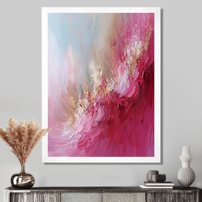 Timms - reproduction d'art sur toile abstraite, H 20 po x l 12 po, Picture Framed, Blanc