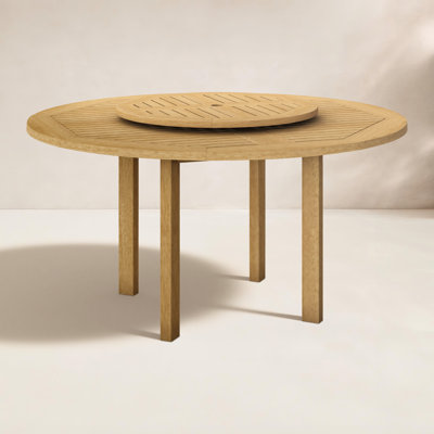 Alyisa 59'' Wood Outdoor Dining Table