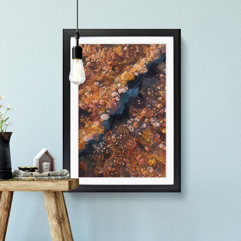 Forest in Piedimonte Matese Italy - Framed Print, 48cm H x 36cm W x 2cm D, Black Framed