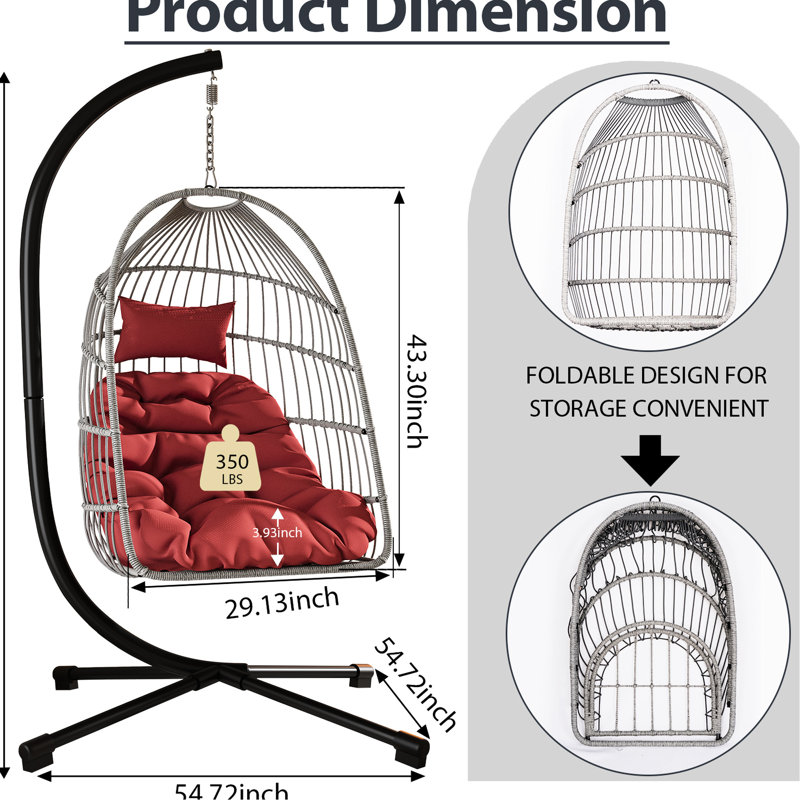 Support pour chaise d'extérieur, acier robuste, respirant, gris et rouge, facile à déplacer, idéal pour bronzer à l'intérieur, chaîne réglable, rembourrage doux, coussin, support stable, gris noir