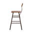 Tabouret de bar en bois massif Cem