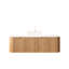 Meuble-lavabo flottant 48 po avec lavabo en verre cristal blanc, tiroirs de rangement, 2 pré-assemblés