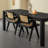 Black Rectangular Solid Wood Dining Table-920518917-920518920