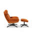 Velvet Swivel Accent Chair with Footstool-943333654