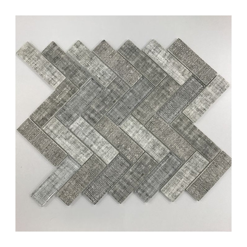 Carrelage mosaïque en verre, gris