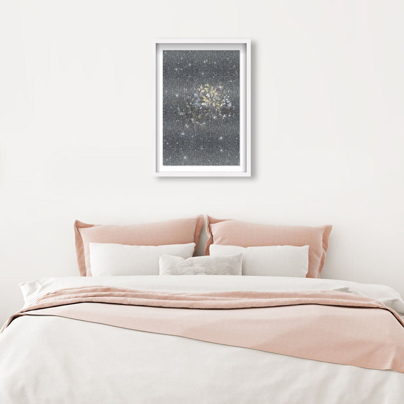 Midnight Flowers Print by Oliver Gal, 17.5"H x 25.5"W, White Shadowbox
