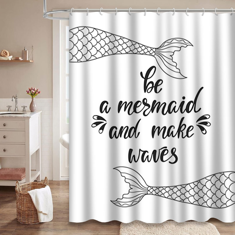 Rideau de douche Mermaid Make Waves, L 72 po x l 72 po