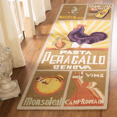 Demitro Hand Hooked Wool Pile Patchwork Rug