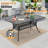  Patio Dining Set with Rectangular Table , Red Cushions Included-94516943