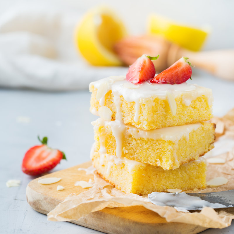 Lemon Cookie Bars by Aamulya - Wrapped Canvas Print, 30cm H x 30cm W x 3.8cm D