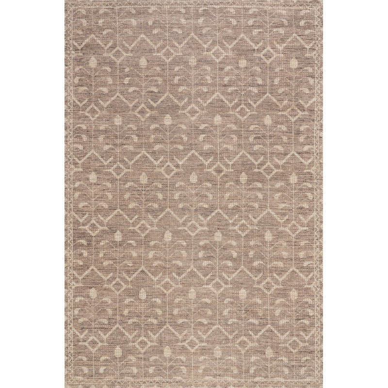 Elindra Geometric Floral Rug, Rectangle 6' x 9'