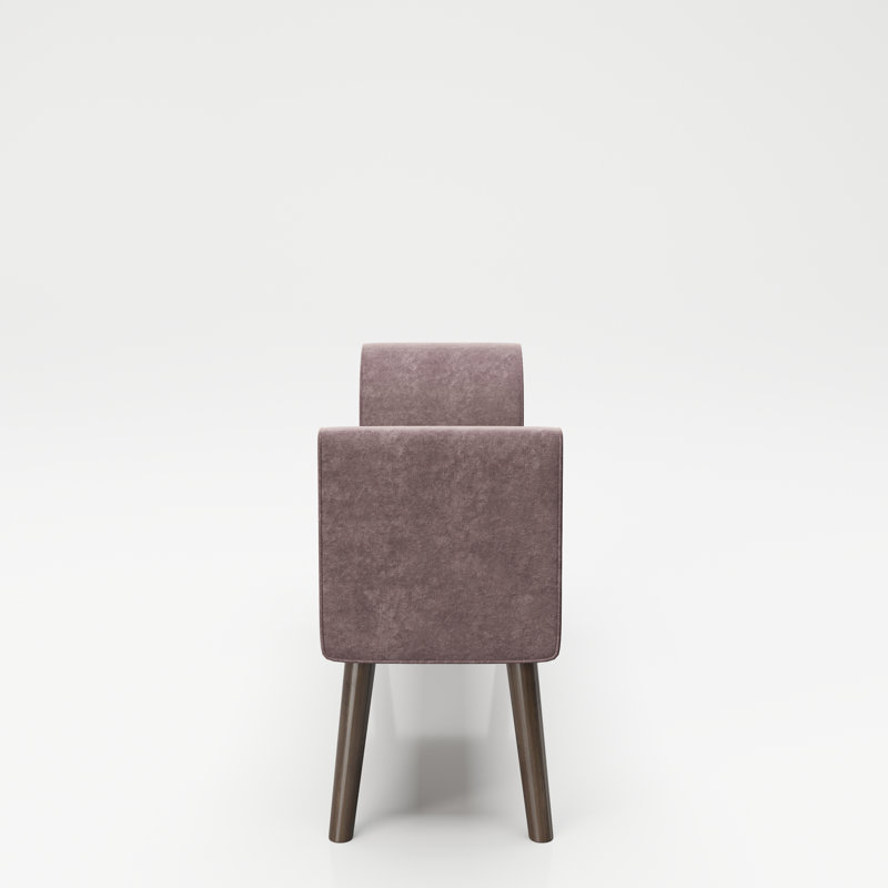 Tiffany Polyester Upholstered Bench, Mauve