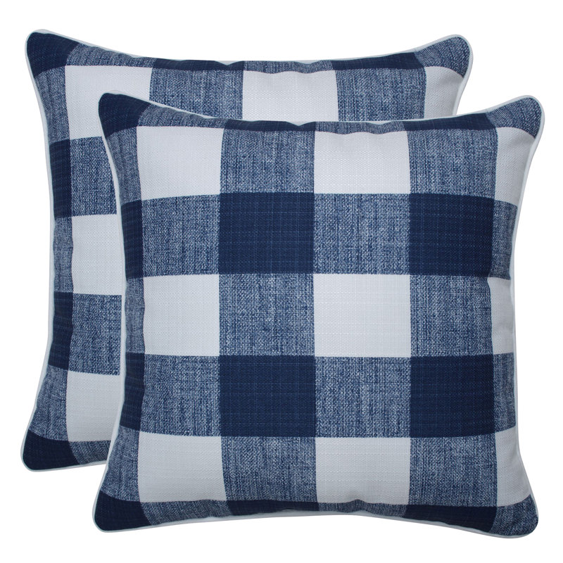 Anderson Matte Black Buffalo Check 16.5" Throw Pillow Set