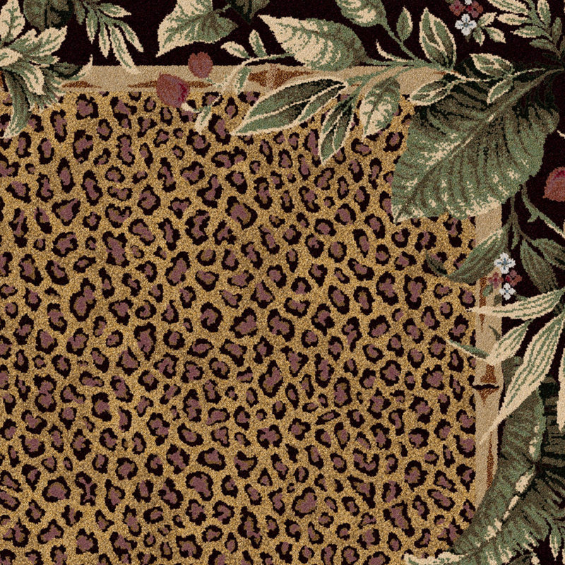 Alminus Jungle Safari Topaz Animal Print Area Rug, Rectangle 5'4" x 7'8"