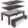 Gosports 7 Ft 3-in-1 Multi Game Pool Table Set with Dining, and Table Tennis Game Includes Bench