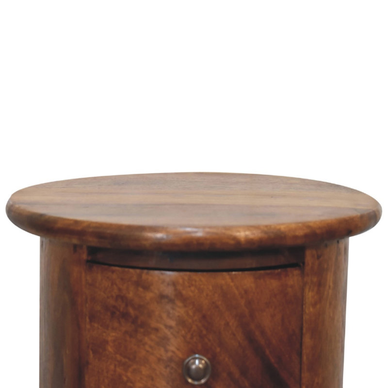 Solid Wood Round Accent Chest