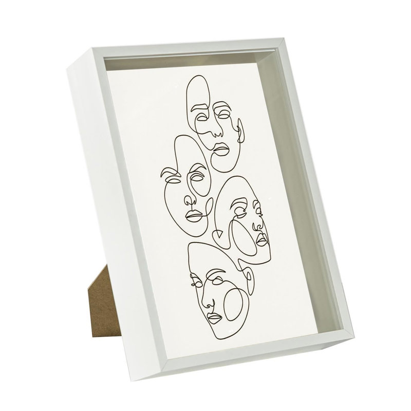 Nicola Spring - Deep Box Photo Frame - A4 (8 x 12"), White