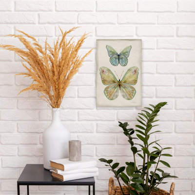 Papillons botaniques II, délicat, réaliste, papillon, nature, faune, art mural
