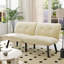 Cream Convertible Folding Modern Sofa Bed-916535934