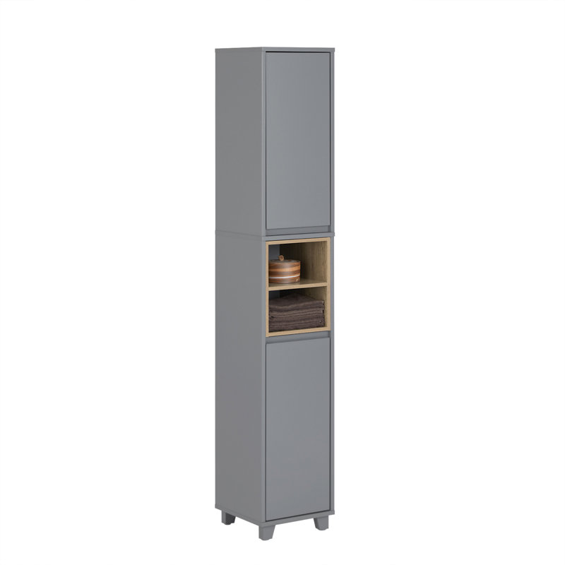 Angelea Freestanding Bathroom Cabinet, Gray