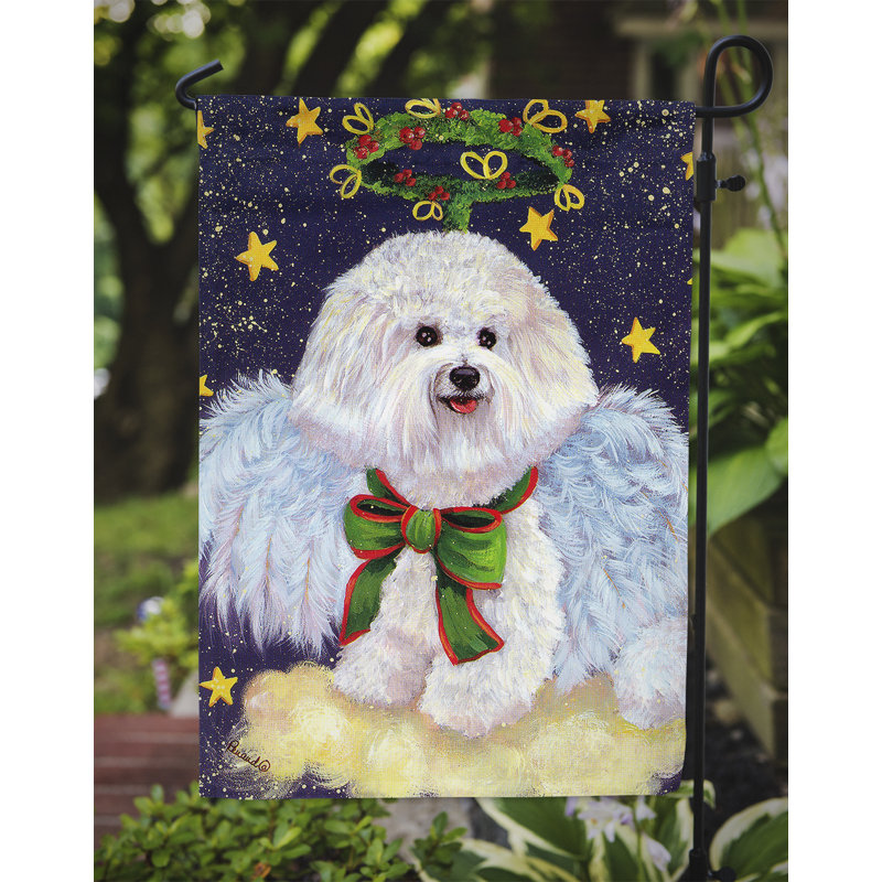 Iaeger Double Sided 15'' H x 11.5'' W Polyester Animal Garden Flag, Bichon Frise