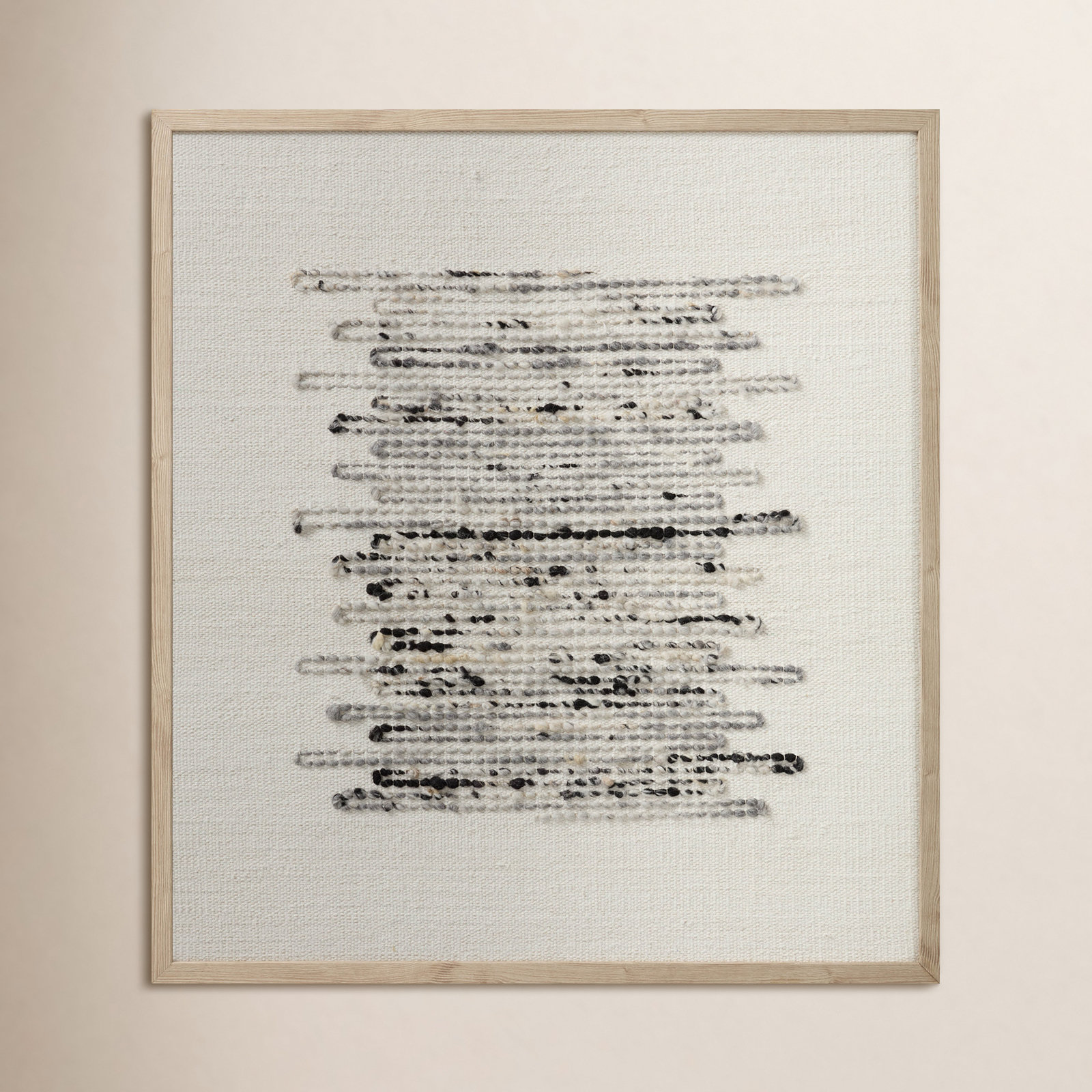 Amber Lewis x Loloi Sutter Silver / Ivory 3'-2" x 3'-6" Wall Art