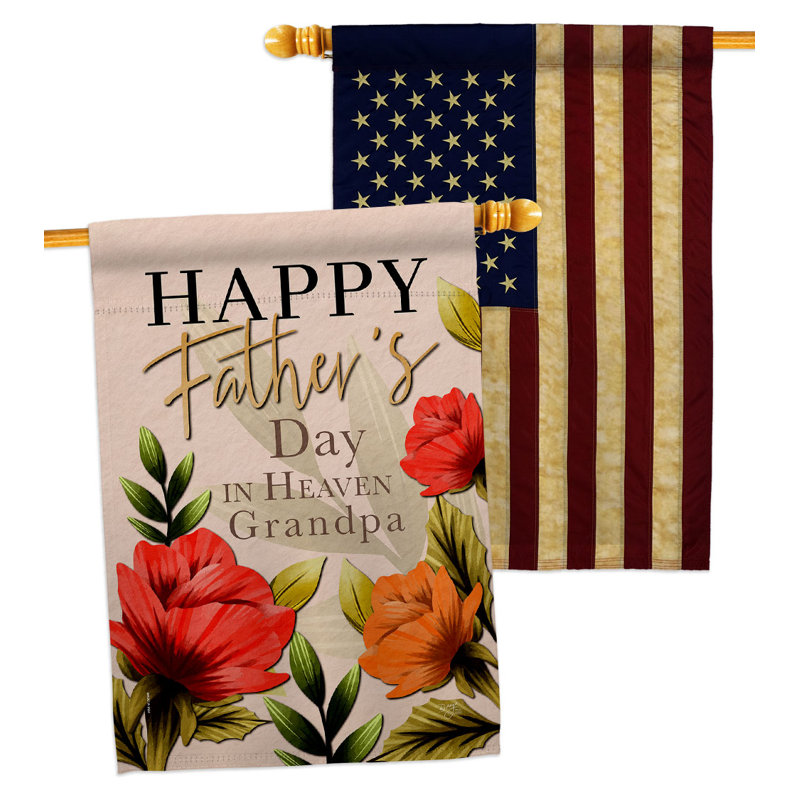 Drapeau de maison décoratif à 2 côtés en polyester / mélange de polyester 40 x 28 po