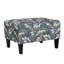  Tufted Upholstered Rectangular Ottoman Bench, Tropical Print Accent Footrest Table, Multicolor