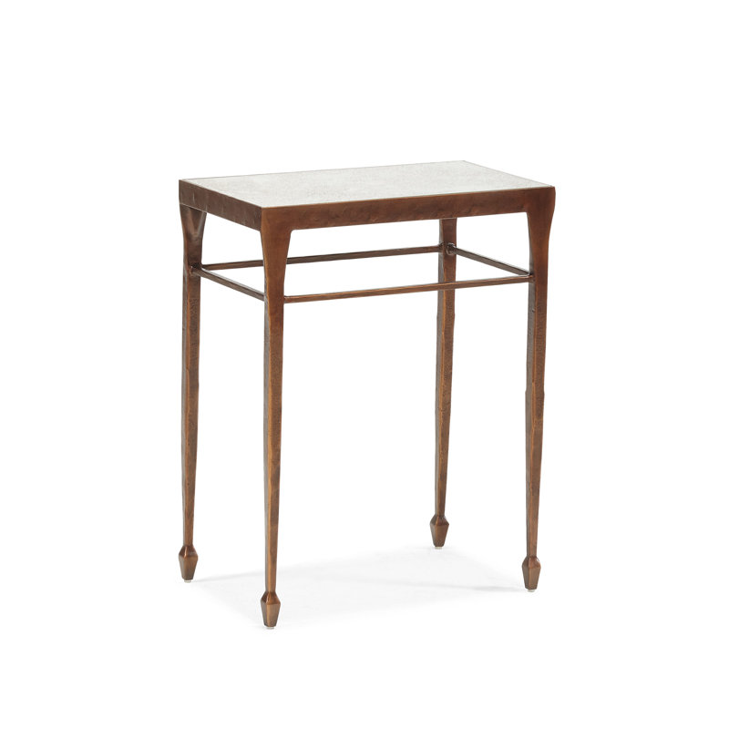 Calvert Mirrored Glass Top End Table