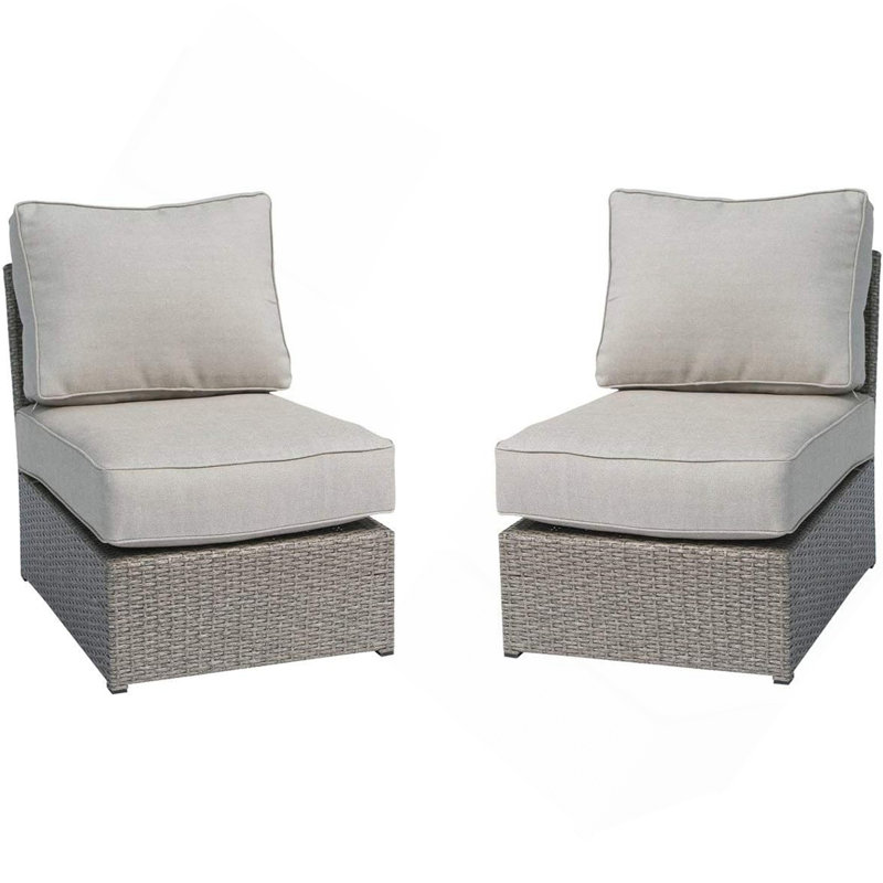 Chaises longues pour patio, Gris clair / gris, Mélange de gris