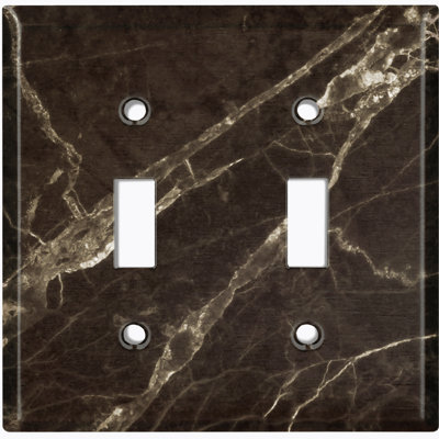 Patterned 2 - Gang Toggle Light Switch Standard Wall Plate