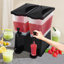Distributeur de boissons à double robinet de 5,81 gallons (22 litres), grand distributeur de boissons froides, contenant en plastique avec couvercle et bac d'égouttement pour réfrigérateur, maison et extérieur.