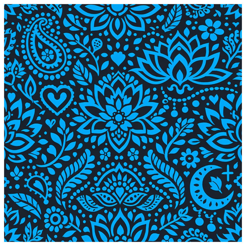 Édredon bleu à motif cachemire floral, Twin Extra Long