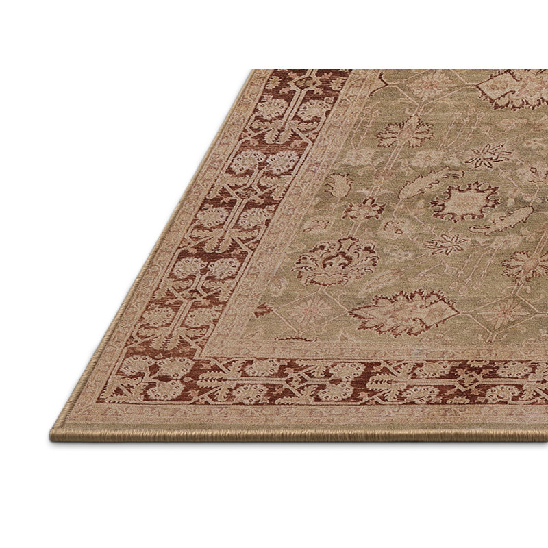 Tapis oriental beige / rouille Hague, Rectangle 7 pi x 9 pi