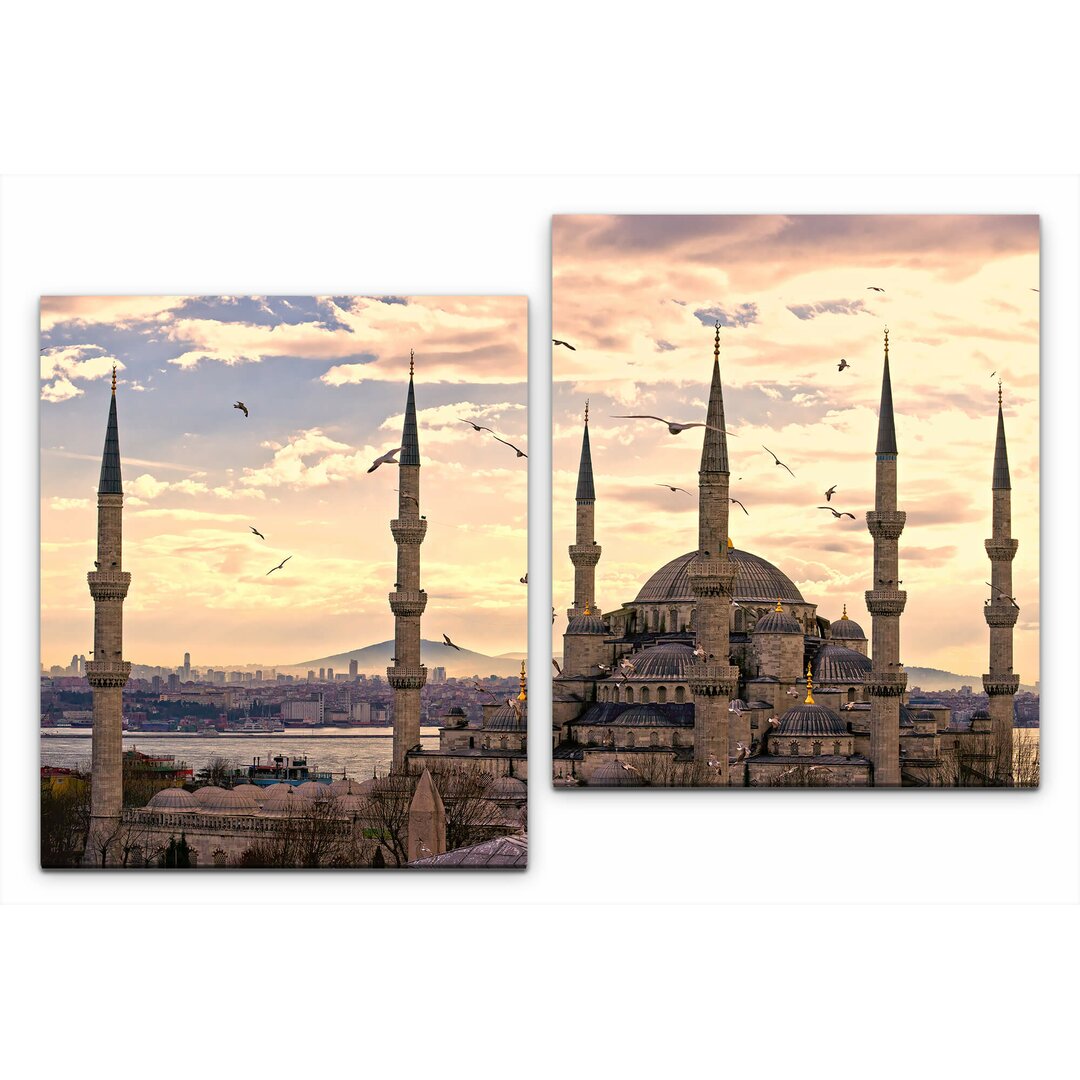 2-tlg. Leinwandbilder-Set Istanbul