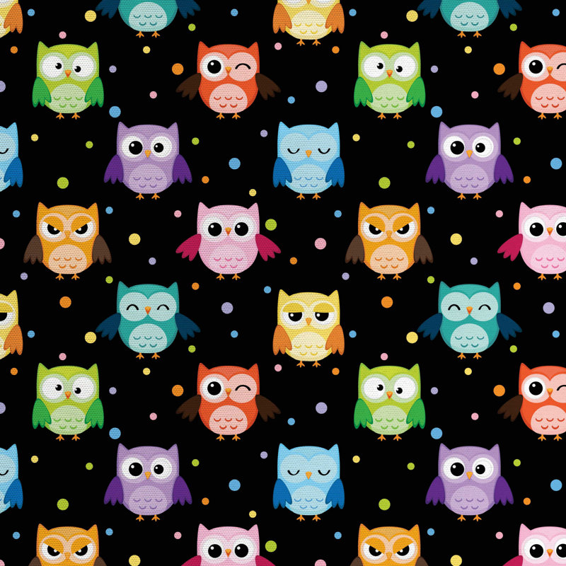 Tissu owls, H 36 po x l 58 po x P 1 po