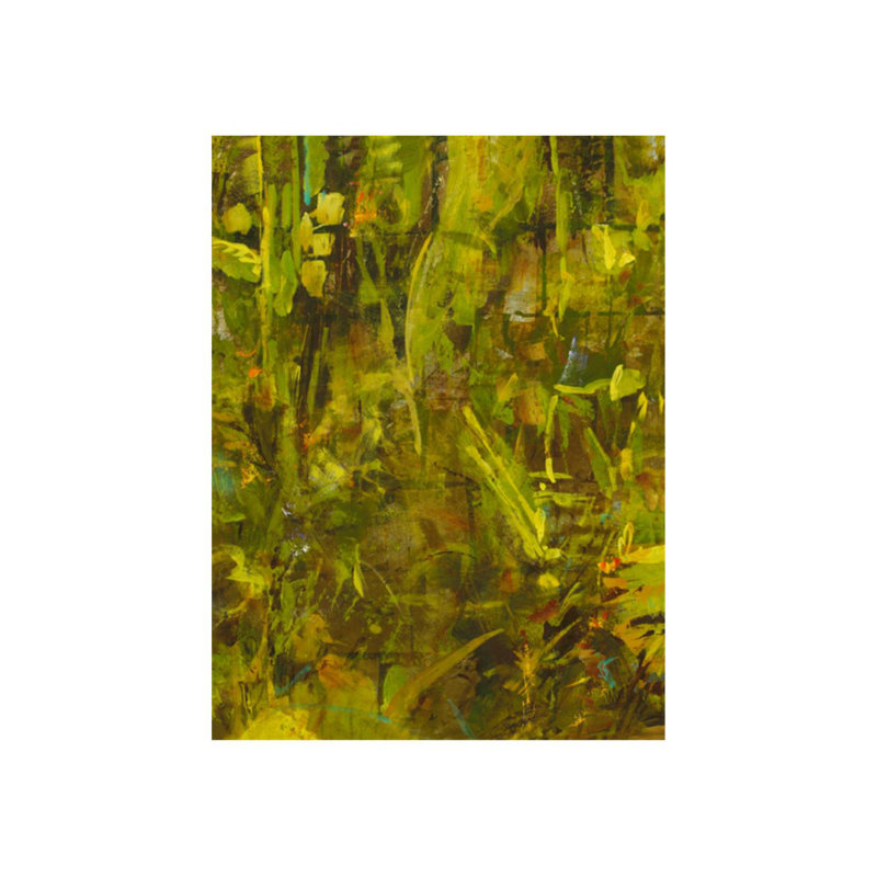 Green Fauna Painting, 48" H x 36" W, Outdoor