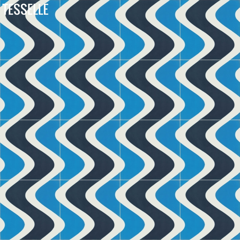 Surfside 8" x 8" Cement Patterned/Concrete Look Wall & Floor Tile, Isle
