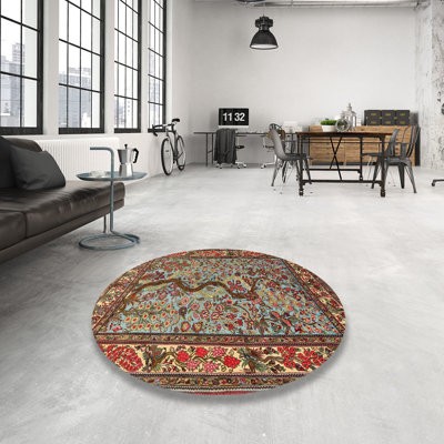 Tapis rouge/bleu/ivoire traditionnel Lache