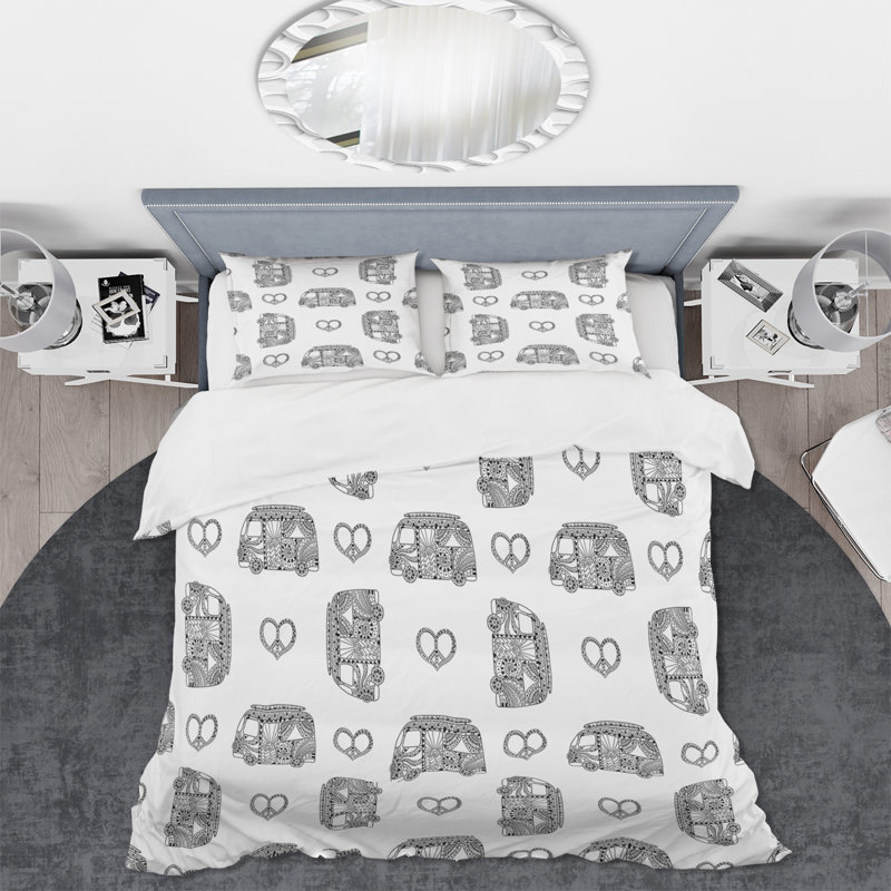 Purnima Microfiber Duvet Cover Set, King Duvet Cover + 2 King Shams