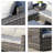 Jeorgie 51'' Wide L-Shaped Patio Sectional with Cushions