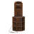Darley Corner Shelf with USB Ports & Outlets, Wooden Display Bookshelf Bookcase-800252856