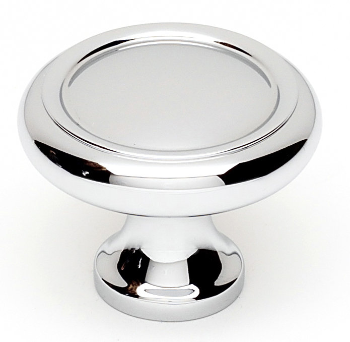 Mushroom Knob, Polished Chrome, 0.88" H x 1" W x 0.63" D