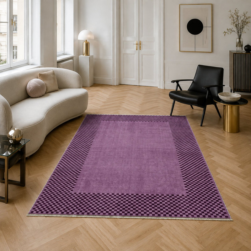 Geometric Cotton and Chenille Flatweave Area Rug, 80 x 300 cm